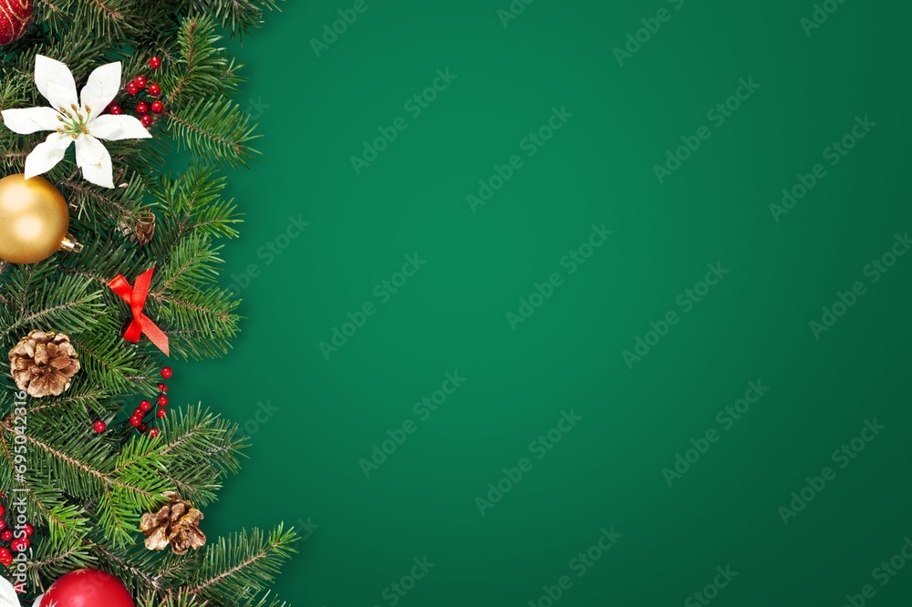 Season's greetings boxes with bows and decorations,