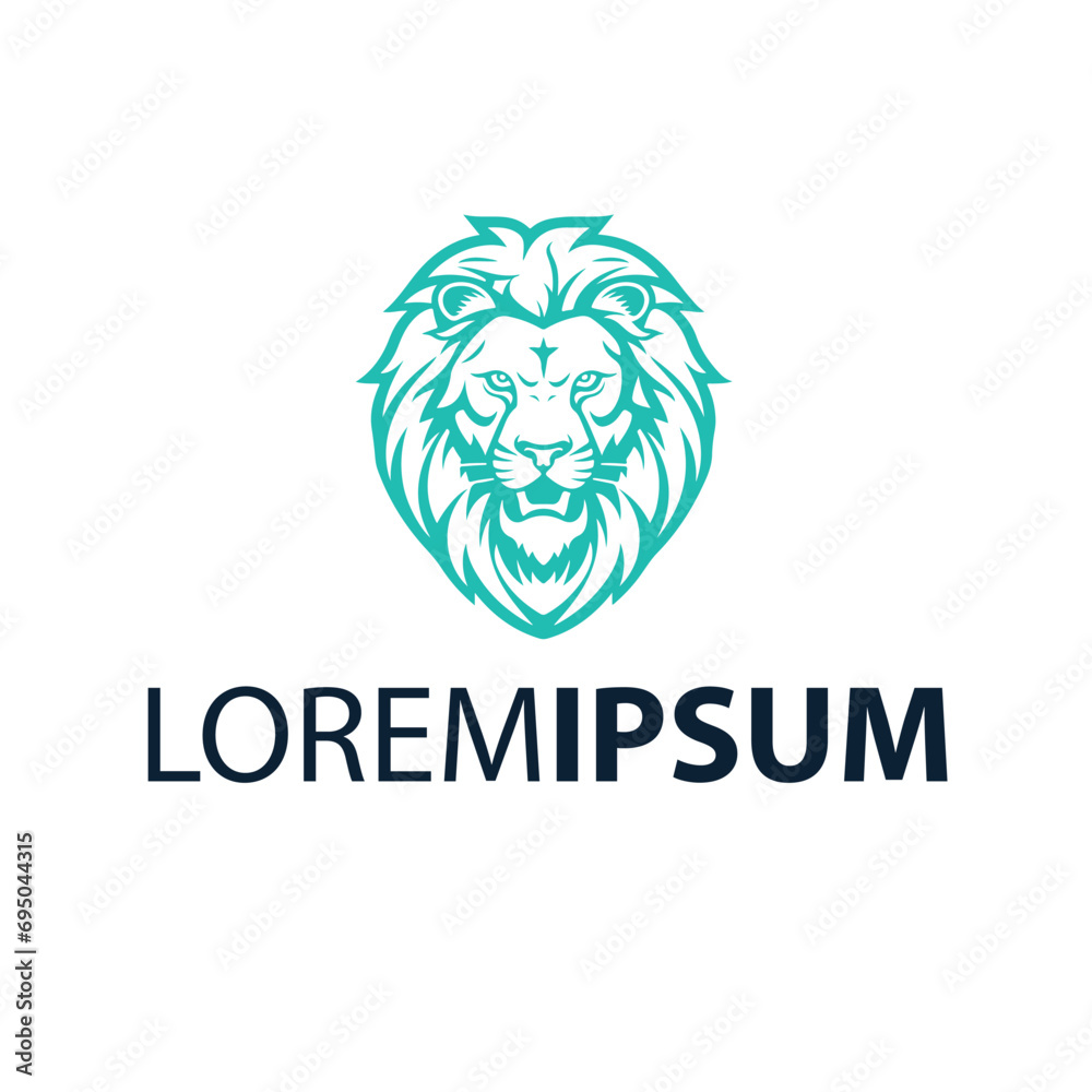  Lion Head Logo Template Vector