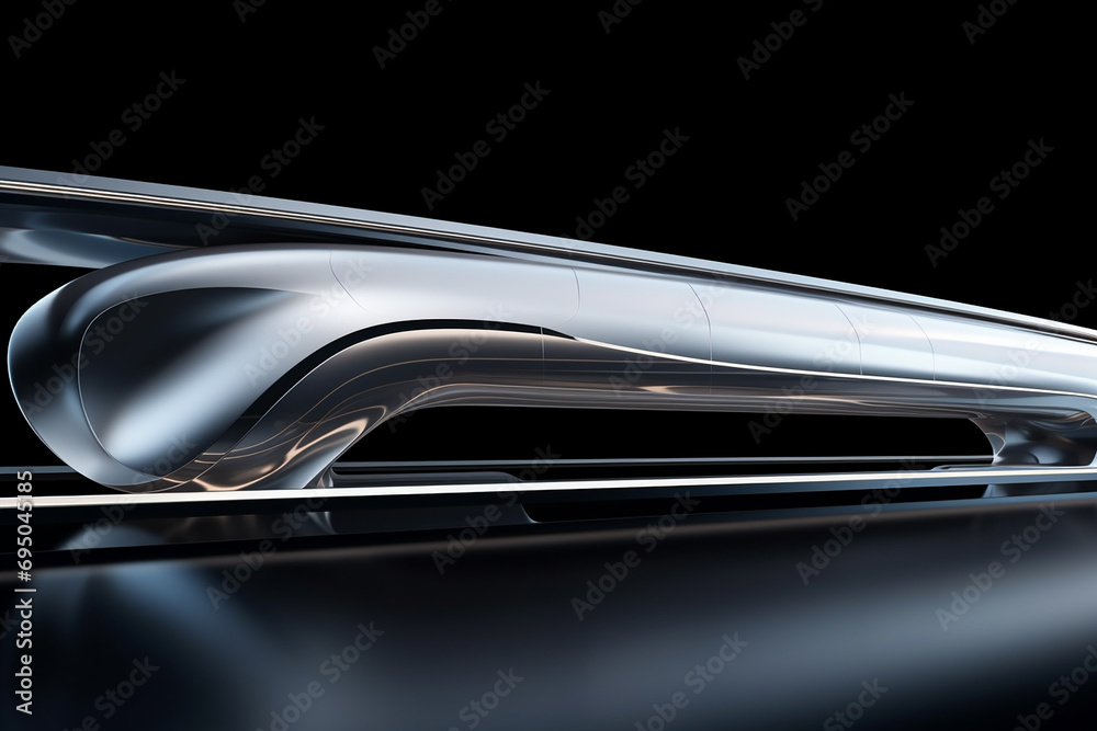 Hyperloop train, background of a magnetic levitation train, Hyperloop mass transit with in a vacuum, The fastest train transportation in the future, High speed rail travel Hyperloop train, background of a magnetic levitation train, Hyperloop mass transit with in a vacuum, The fastest train transportation in the future, High speed rail travel
