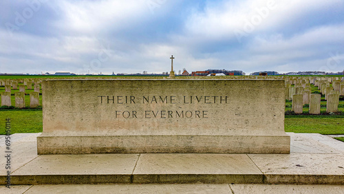Vászonkép Bard Cottage Cemetery is a World War I, Commonwealth War Graves Commission buria