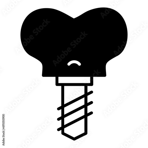 Map distance solid glyph icon illustration