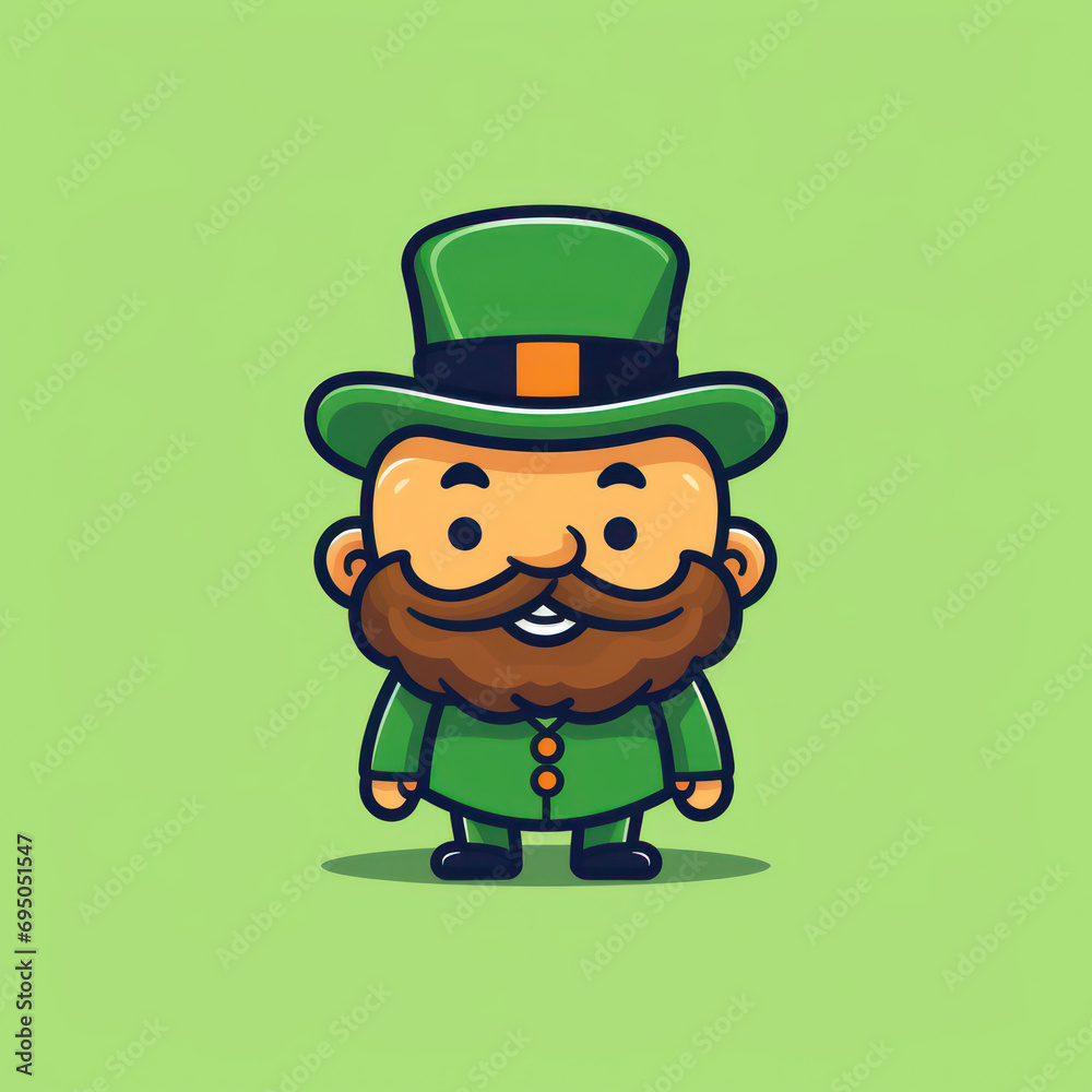 Funny cartoon character for St. Patrick's Day. Avatar, postcard, for advertising Funny cartoon character for St. Patrick's Day. Avatar, postcard, for advertising