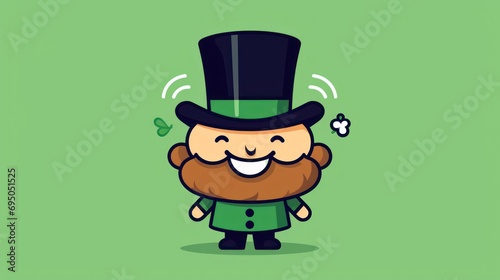 Funny cartoon character for St. Patrick's Day. Avatar, postcard, for advertising