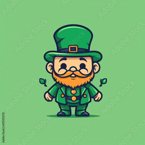 Funny cartoon character for St. Patrick's Day. Avatar, postcard, for advertising