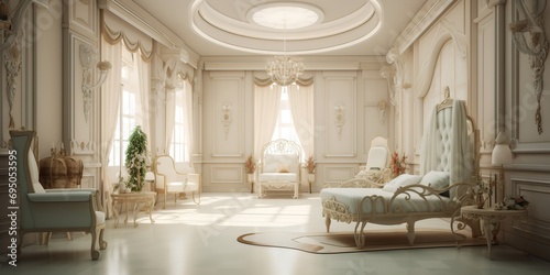 Interior decoration of modern bedroom © Poulami