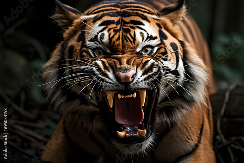 portrait of a bengal tiger. © D