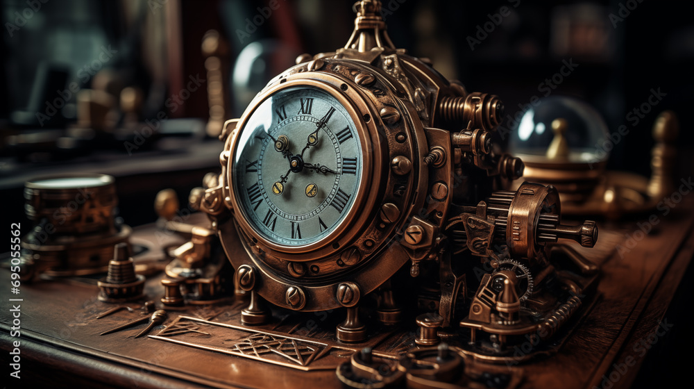Steampunk Clock Time Wallpaper Background Resource Steampunk Clock Time Wallpaper Background Resource