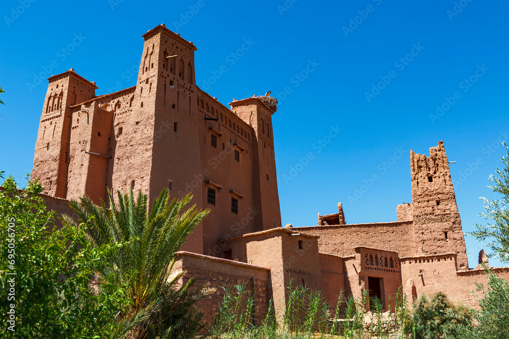 Exterior of Ait Ben Haddou, a fortified village in central Morocco, North Africa