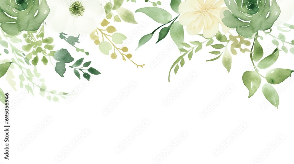 Floral wedding card with wedding floral background - obrazy, fototapety, plakaty 