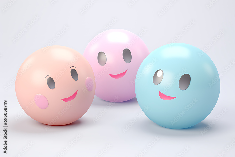 Whimsical Characters in Soft Pop Style Whimsical Characters in Soft Pop Style
