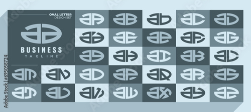 Wallpaper Mural Curve line ellipse lowercase letter A AA logo design bundle Torontodigital.ca