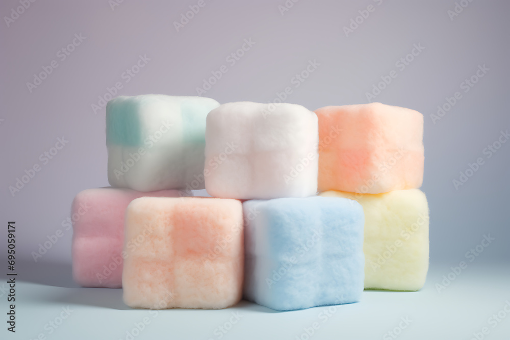 Pastel Dreams, Soft Pop Style Marshmallow Still Life Pastel Dreams, Soft Pop Style Marshmallow Still Life
