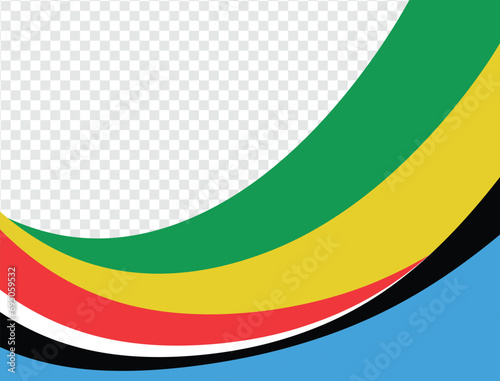 Banner with colored waves. Vector design. Vector graphics for design.