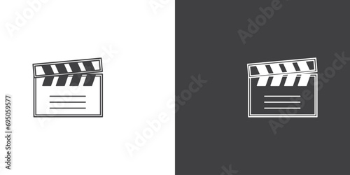 Clapboard vector icon. film, movie, cinema action scene cut clapperboard symbol, Movie elements. Opened movie shooting clapper board vector. Film cinema symbol. Vector stock illustration. 