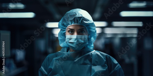 Medical worker in uniform, Doctor in a medical mask. 