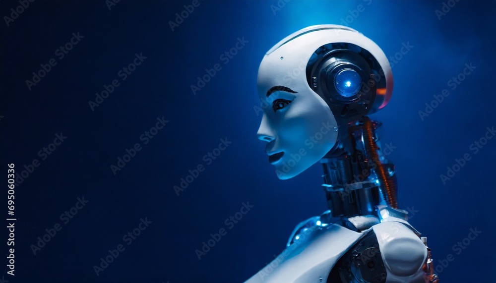 Beautiful robot woman, technology background. Technology meets humanity background. Beautiful robot woman, technology background. Technology meets humanity background.