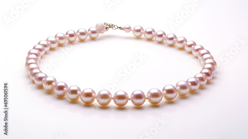 Pearl necklace in isolation on a white background