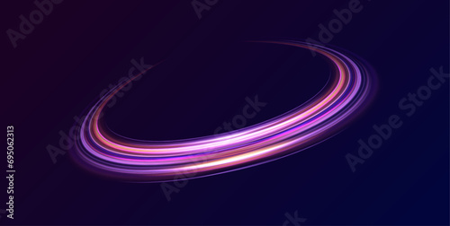 Concept of leading in business  Hi tech products  warp speed wormhole science vector design. Horizontal speed lines background 