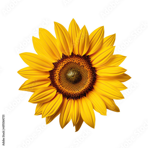 sunflower flower on transparent background