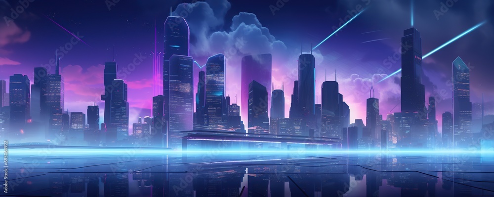 cyberspace future city background