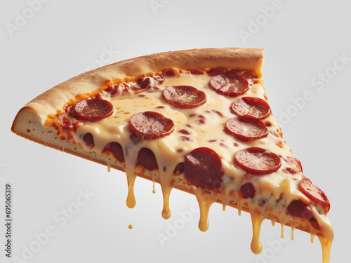 Tasty pizza isolated on a simple background template for your design projects