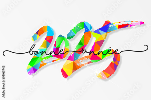 
Bonne année - meilleurs vœux 2025 - vecteur pour affiche, bannière, salutation et célébration du nouvel an 2025.