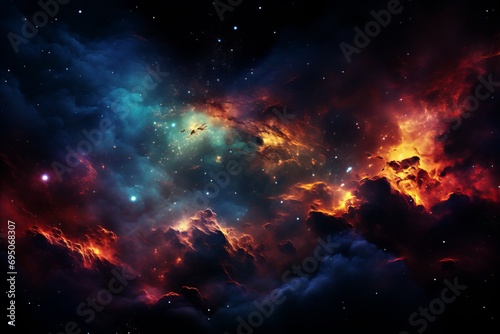 Celestial ballet  swirling galaxies  nebulae  and radiant comets in a starlit expanse