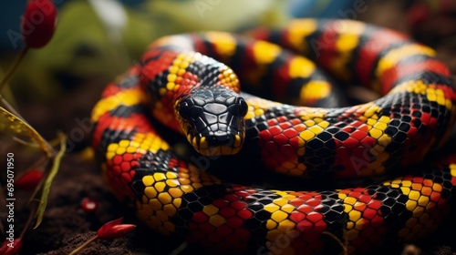 Colorful Coral Snake photo