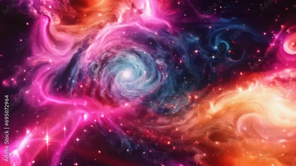 colorful shapes in form of universe creation