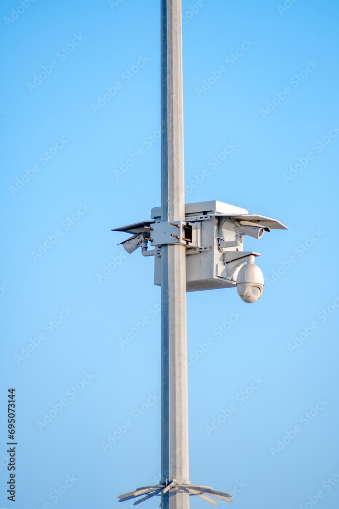IP CCTV camera install by have water proof cover to protect camera with home security system concept. IP CCTV camera install by have water proof cover to protect camera with home security system concept.