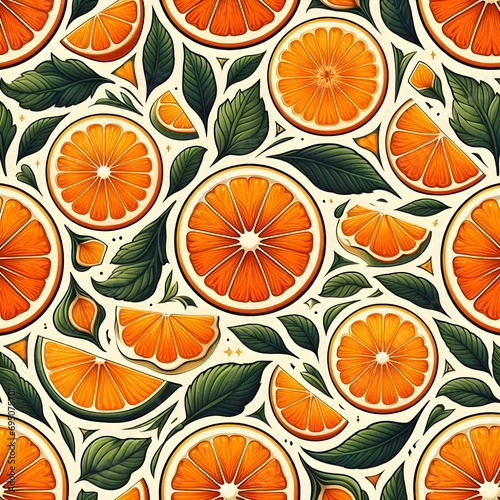 Oranges pattern, wallpaper and background 