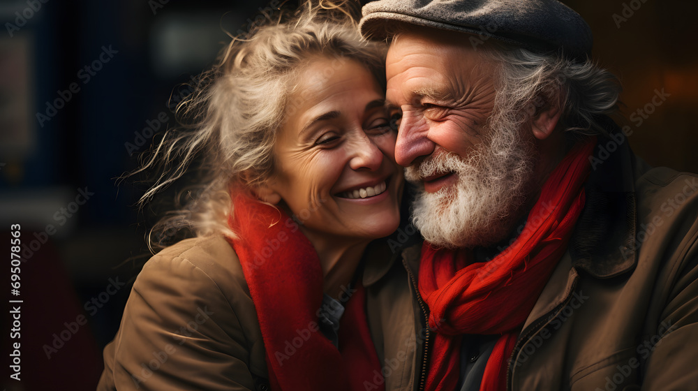 portrait of old couple portrait of old couple