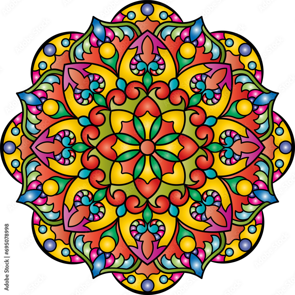 Mandala. Ethnic round ornament. Vector illustration.