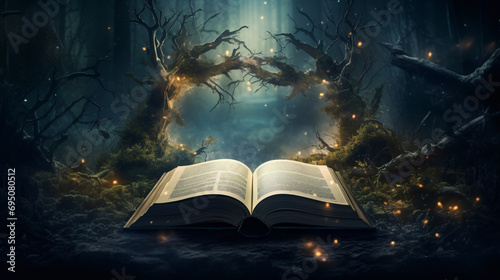 An Open Book of Mystical Fairy Tales: Background in a
