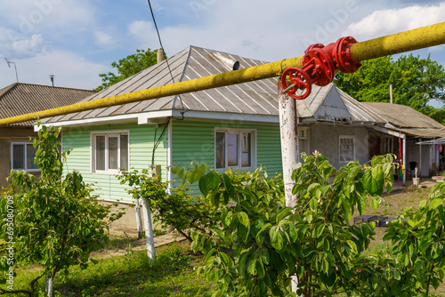 Photography Gas pipe in the village