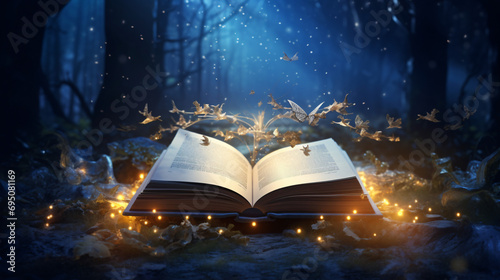An Open Book of Mystical Fairy Tales: Background in a