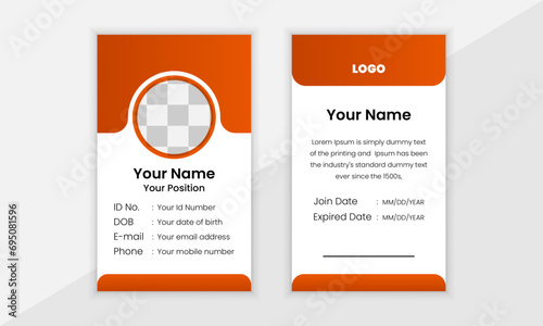 Creative Modern Vector ID Card Design Template