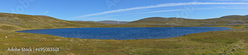 Landscape at the scenic route Havoysund in Troms og Finnmark county  Norway  Europe 