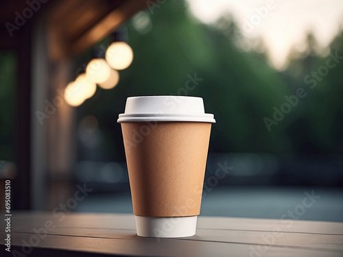 Craft coffee cup mockup