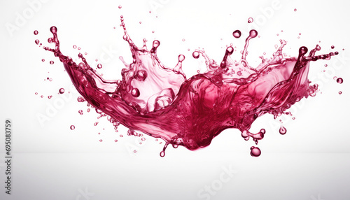 splash de vino sobre fondo blanco
 photo