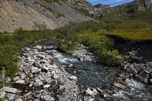 River Fosselva at Lillefjord in Troms og Finnmark county, Norway, Europe
 photo