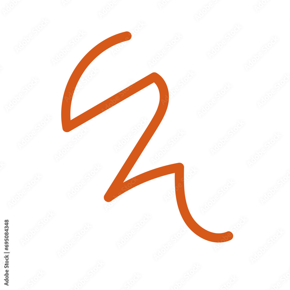 Orange red lines scribble doodle vector Orange red lines scribble doodle vector