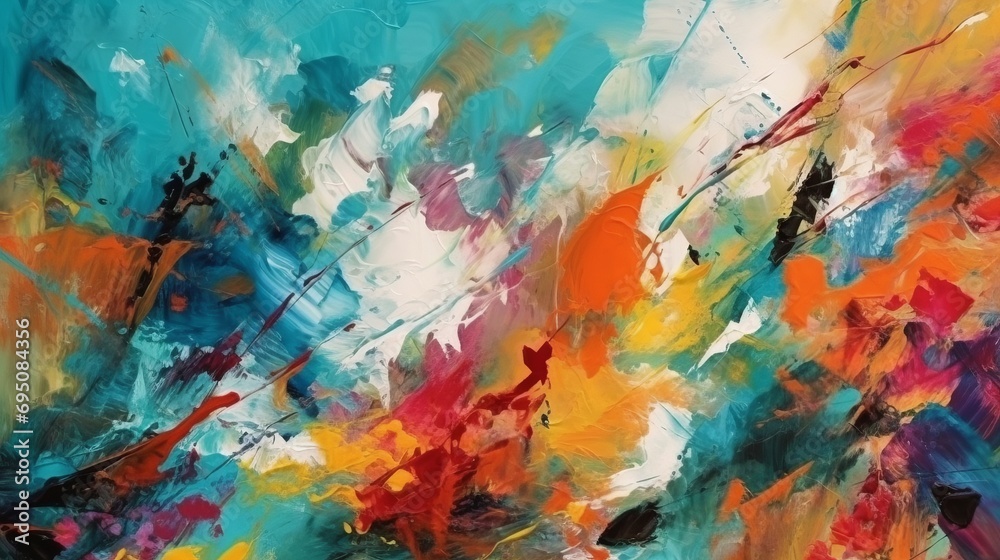 multicolor abstract oil painting texture, close up