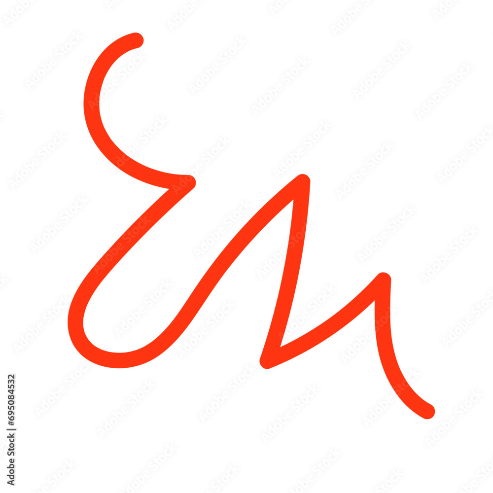 Orange red lines scribble doodle vector Orange red lines scribble doodle vector