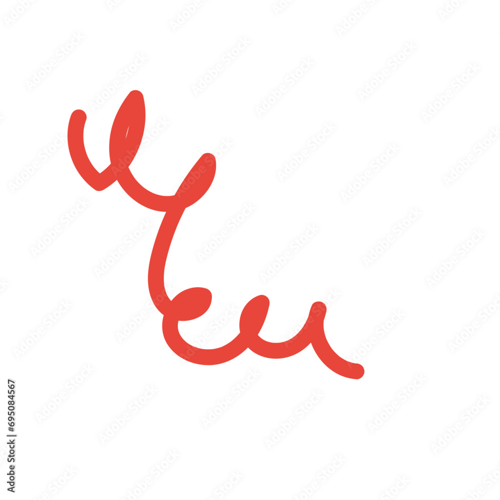 Orange red lines scribble doodle vector Orange red lines scribble doodle vector