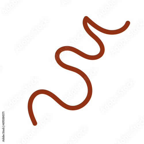 Orange red lines scribble doodle vector 