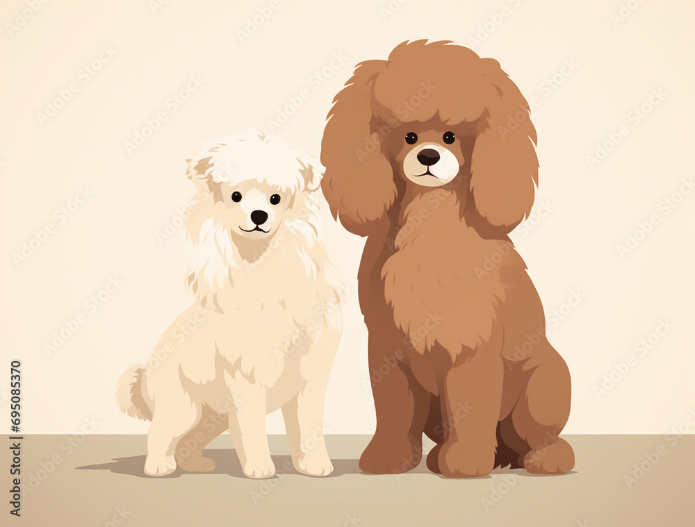 the charm of simple animal drawings with a flat design, featuring minimal brown and white aesthetics for a clean and delightful visual experience. Generative AI. the charm of simple animal drawings with a flat design, featuring minimal brown and white aesthetics for a clean and delightful visual experience. Generative AI.