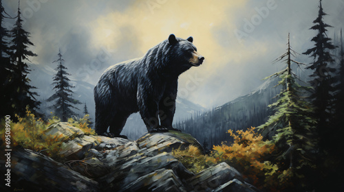 Black Bear on Hill photo