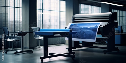 Precision in Progress: A Professional Large Format Plotter at an Engineering Office Brings Design Blueprints to Life with Technical Precision photo