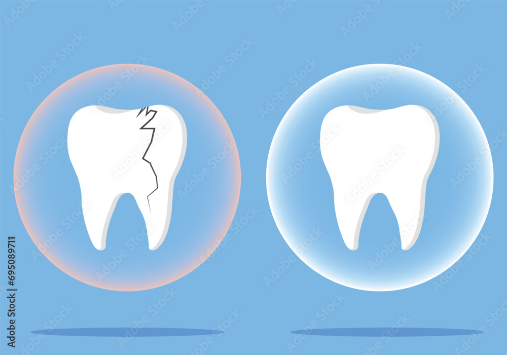 tooth icon on blue. Dentistry vector illustration. Book an appointment with a dentist. Illustration of a tooth tooth icon on blue. Dentistry vector illustration. Book an appointment with a dentist. Illustration of a tooth